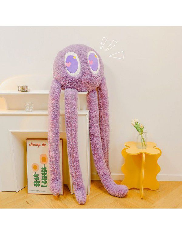 Cute long legged octopus pillow plush toys for girls to accompany sleeping in bed pillow cute family home decoration manufacturers wholesale