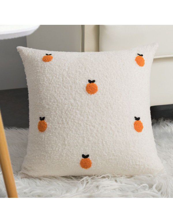 Throw pillow ins Lamb cashmere embroidery waist pillow living room sofa cushion waist by home stay window bedside pillowcase wholesale