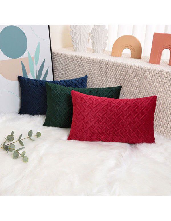 Woven pattern embossed pillow cover ins sample room sofa pillow bedside cushion home car backrest wholesale