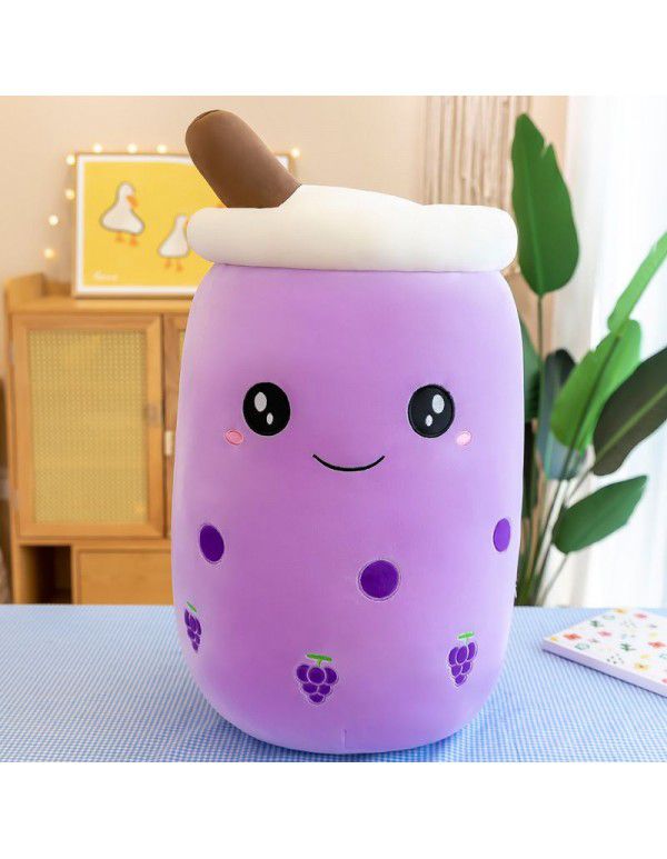 Simulated fruit milk tea cup pillow plush toy large pearl milk tea doll doll gift cross-border trade
