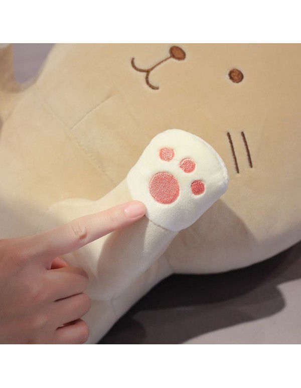 Cute cat, down cotton, sleeping with long pillow, cat, star, small paw, sleeping with boyfriend, pillow, bedside flannelette pillow