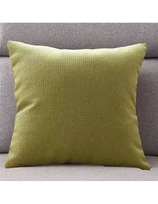Simple linen pillow sitting room sofa cushion bedside pillow chair back office waist pillow pillow cover