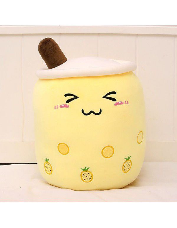 Simulated fruit milk tea cup pillow plush toy large pearl milk tea doll doll gift cross-border trade