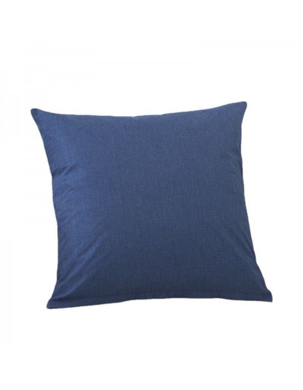 Household solid color comfortable pillow cover removable washable core cushion household bedside sofa back waist car waist pillow wholesale