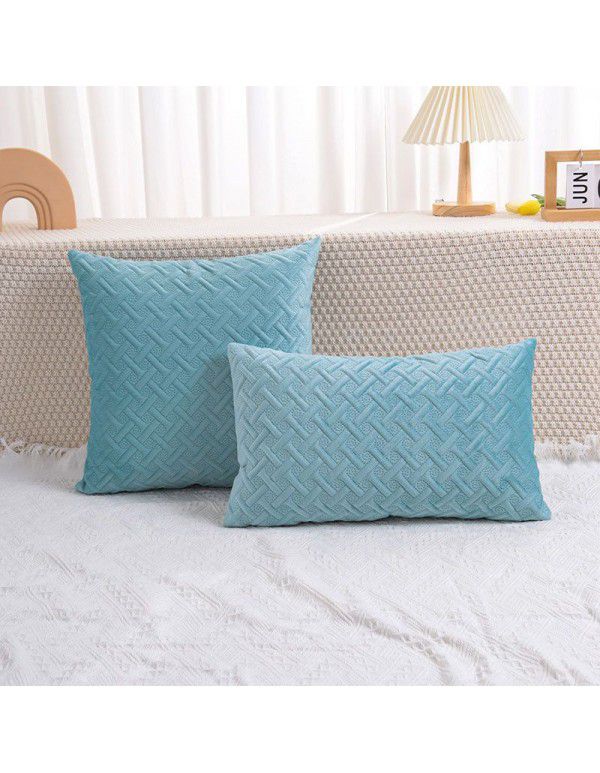 Woven pattern embossed pillow cover ins sample room sofa pillow bedside cushion home car backrest wholesale