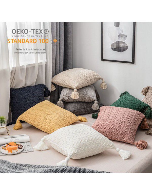 Best AS Same Chenille Knitted Throw Pillow Cover Home Soft Accessories Asia Home Excluding Tax