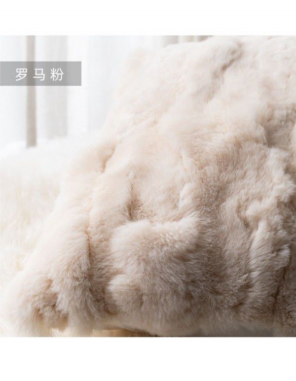 Dolly Rex Rabbit Hair Throw Pillow ins Net Red Solid Olive Green Living Room Sofa Backpack Bedroom Cushion