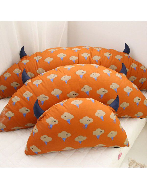 Cotton multi specification backrest cushion cotton croissant children's room with removable headrest