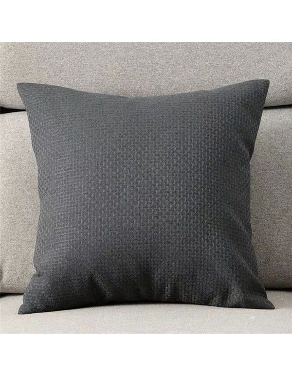 Simple linen pillow sitting room sofa cushion bedside pillow chair back office waist pillow pillow cover