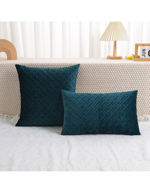 Woven pattern embossed pillow cover ins sample room sofa pillow bedside cushion home car backrest wholesale