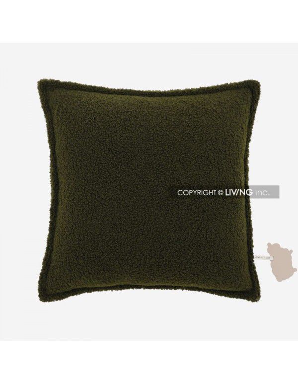 Lamb Plush Throw Pillow ins Living Room Autumn and Winter ins Wind Throw Pillow Sofa Living Room Cushion Float Window Headrest Pillow Case