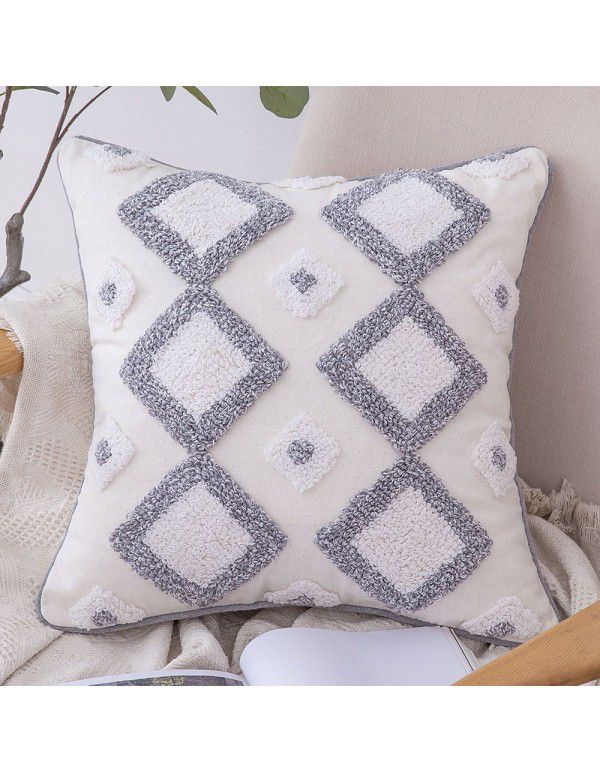 Home stay home decoration Ethnic style cushion headboard ins Moroccan lace tassel tufted pillow pillowcase