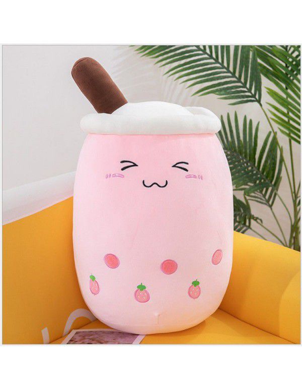 Simulated fruit milk tea cup pillow plush toy large pearl milk tea doll doll gift cross-border trade