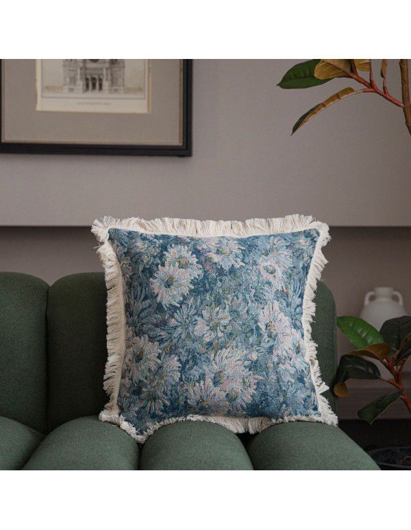 Yimanqiyun American Jacquard Multicolor Sofa Throwing Pillow Bedhead Cushion Living Room Throwing Pillow Chair Car without Core