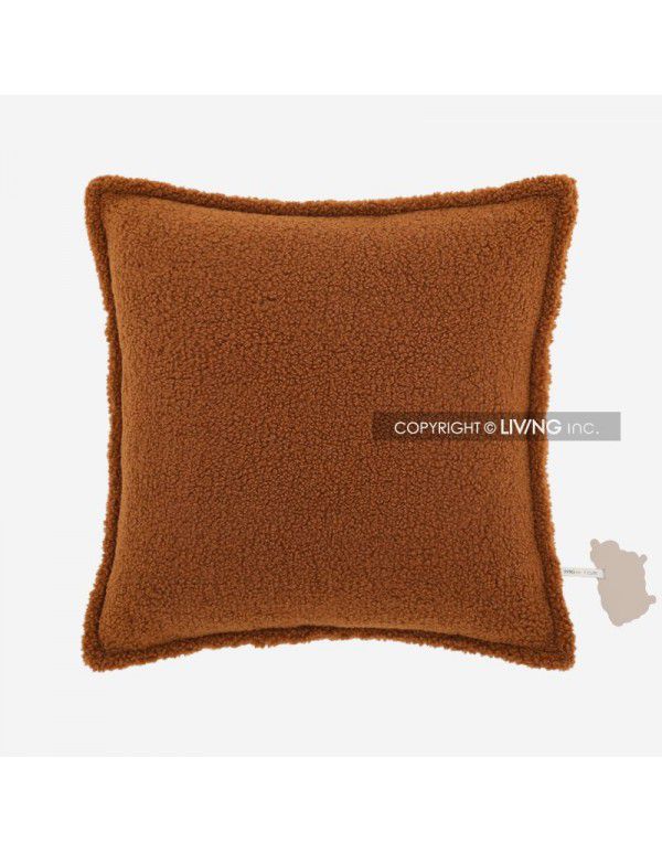 Lamb Plush Throw Pillow ins Living Room Autumn and Winter ins Wind Throw Pillow Sofa Living Room Cushion Float Window Headrest Pillow Case