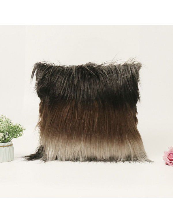  ins wind plush pillow case beach imitation wool rectangular bedside cushion sofa cushion cushion pillow case
