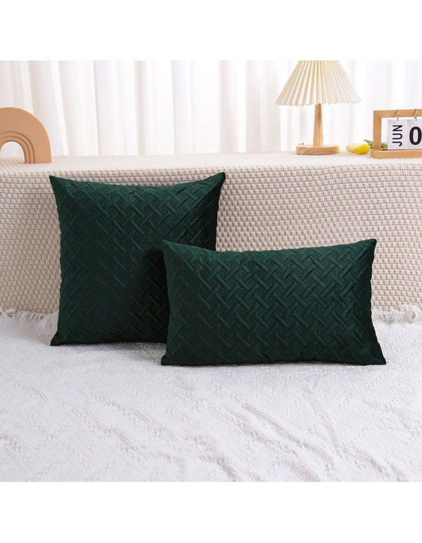 Woven pattern embossed pillow cover ins sample room sofa pillow bedside cushion home car backrest wholesale