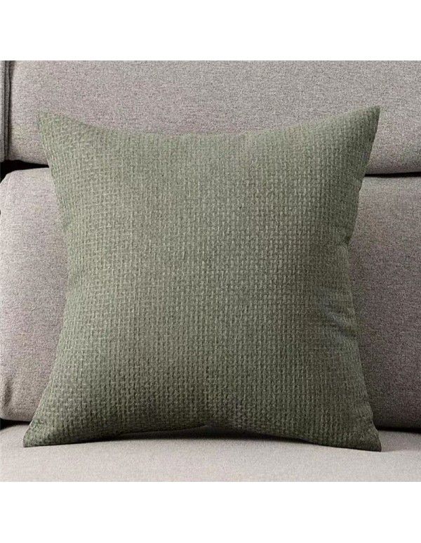 Simple linen pillow sitting room sofa cushion bedside pillow chair back office waist pillow pillow cover