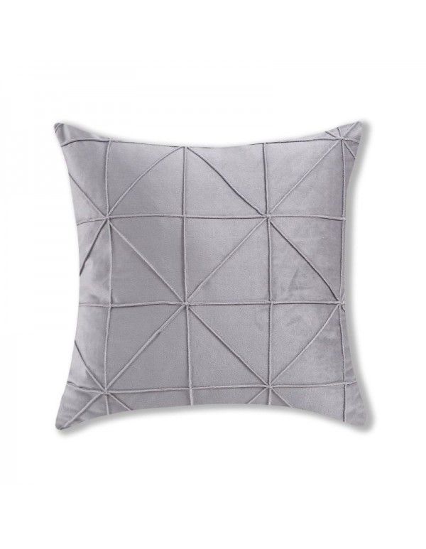Home velvet pillowcase Creative home fabric pillow Short plush bedside upholstered cushion Office European style