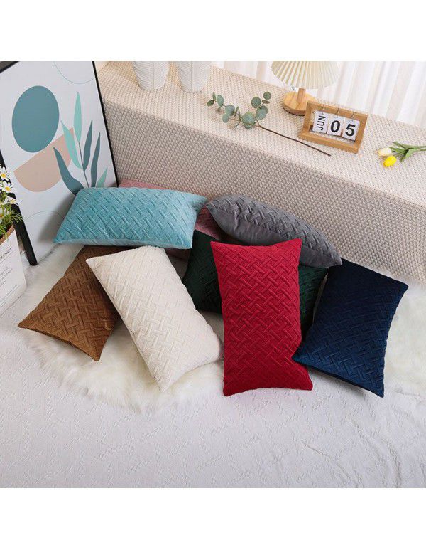 Woven pattern embossed pillow cover ins sample room sofa pillow bedside cushion home car backrest wholesale