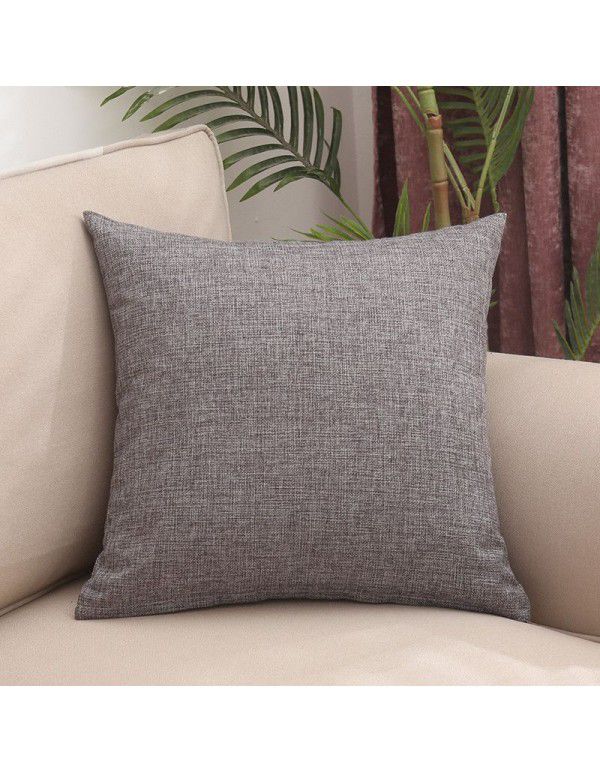 Household solid color comfortable pillow cover removable washable core cushion household bedside sofa back waist car waist pillow wholesale