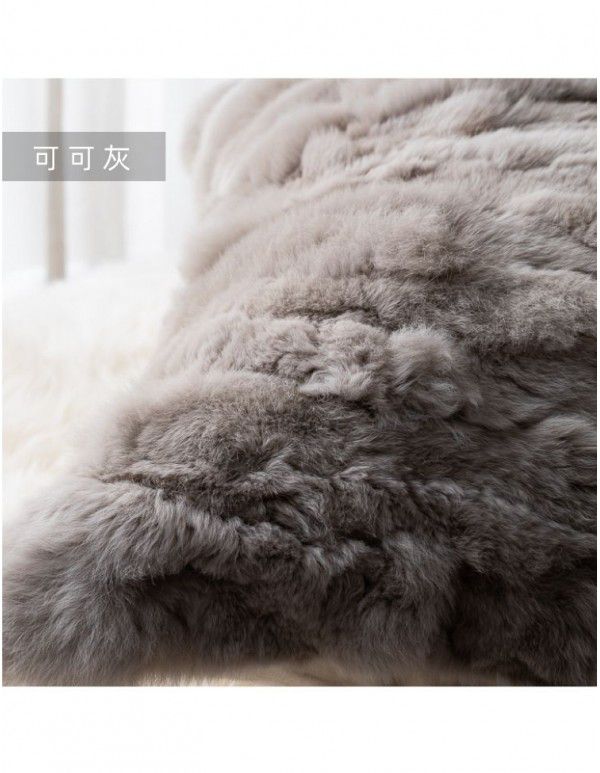 Dolly Rex Rabbit Hair Throw Pillow ins Net Red Solid Olive Green Living Room Sofa Backpack Bedroom Cushion