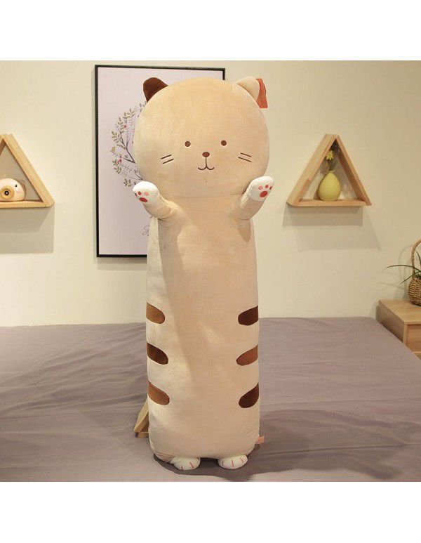 Cute cat, down cotton, sleeping with long pillow, cat, star, small paw, sleeping with boyfriend, pillow, bedside flannelette pillow