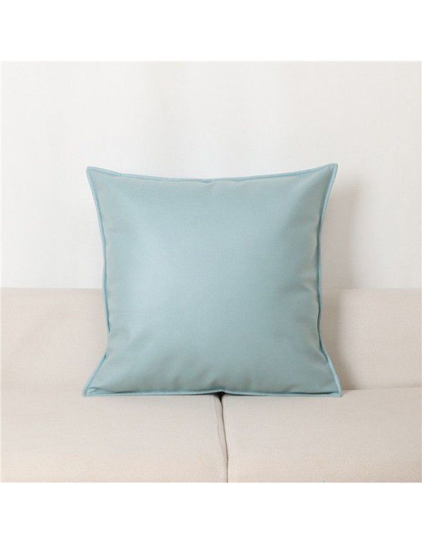 Science and technology cloth light luxury Nordic square living room sofa pillowcase modern simple cushion waist pillow solid color orange big lean