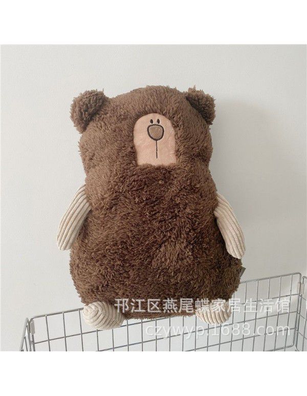 Ins Girl Heart Nordic Small Animal Pillow Little Bear Elk Sheep Children's Room Bedroom Sofa Cushion Plush Gift