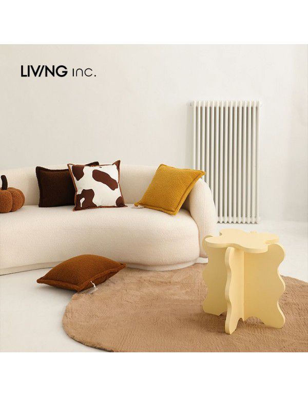 Lamb Plush Throw Pillow ins Living Room Autumn and Winter ins Wind Throw Pillow Sofa Living Room Cushion Float Window Headrest Pillow Case