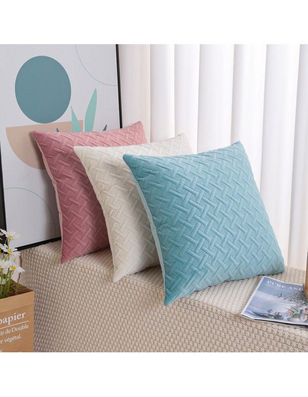 Woven pattern embossed pillow cover ins sample room sofa pillow bedside cushion home car backrest wholesale