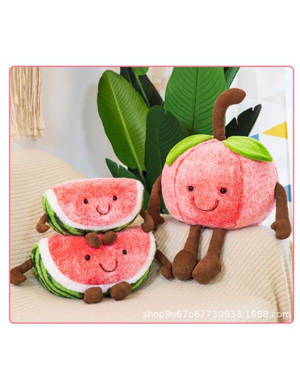 Fruit doll Apple plush toy doll Watermelon cherry children small puppet pillow comforting baby gift girl