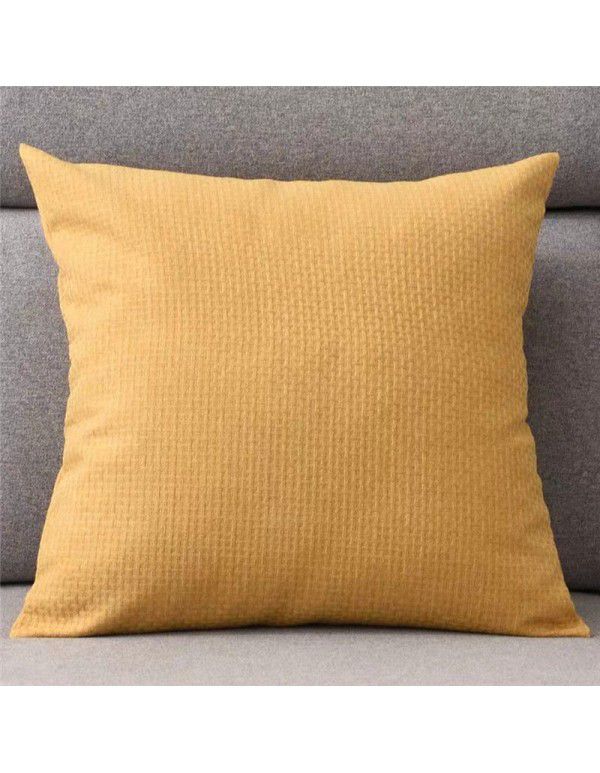 Simple linen pillow sitting room sofa cushion bedside pillow chair back office waist pillow pillow cover