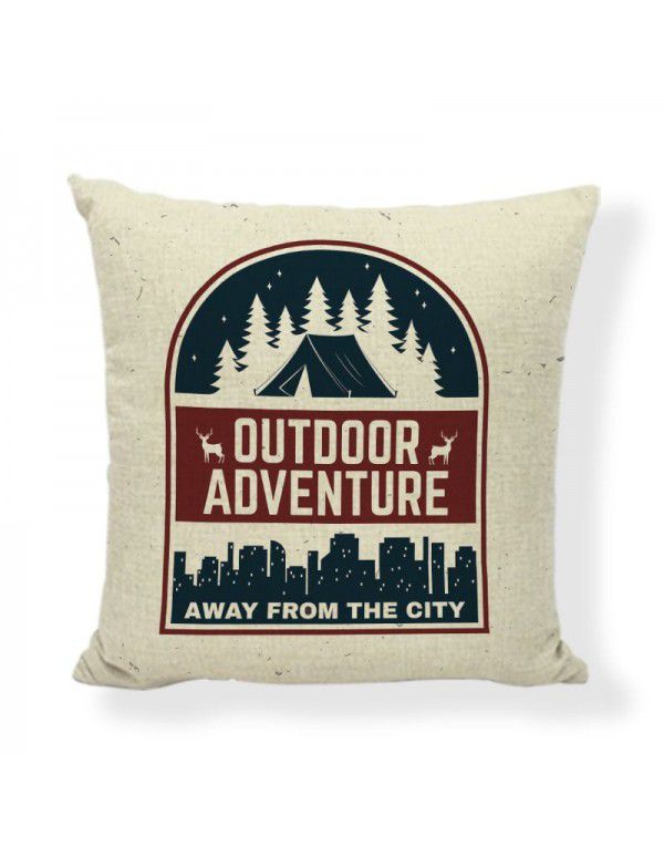 Cross border Explosion Camping Aesthetics Throwing Pillow Cushion Outdoor Tent Decoration Pillow Case Home Decoration Amazon 45cm