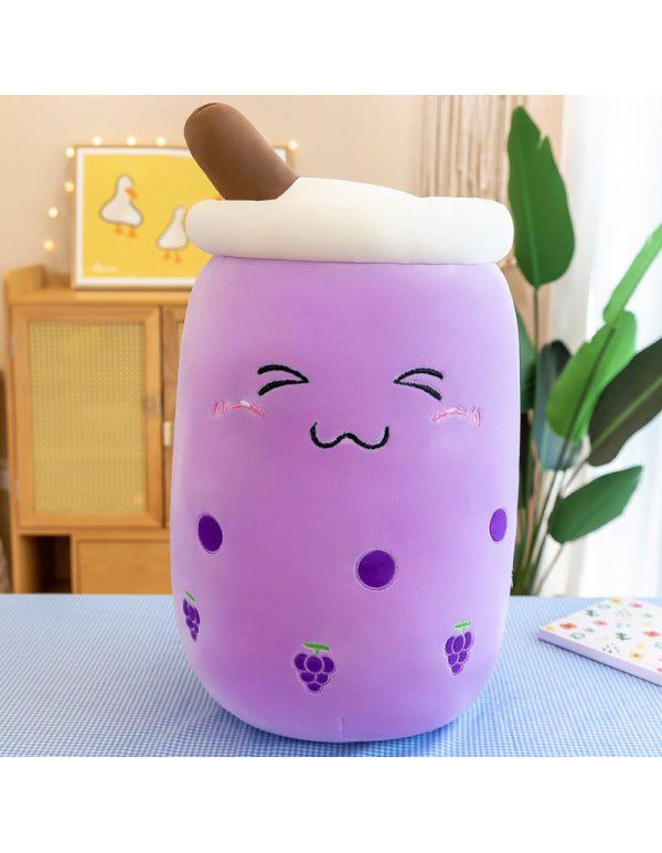 Simulated fruit milk tea cup pillow plush toy large pearl milk tea doll doll gift cross-border trade