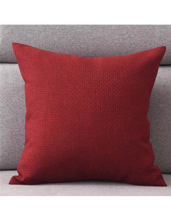 Simple linen pillow sitting room sofa cushion bedside pillow chair back office waist pillow pillow cover