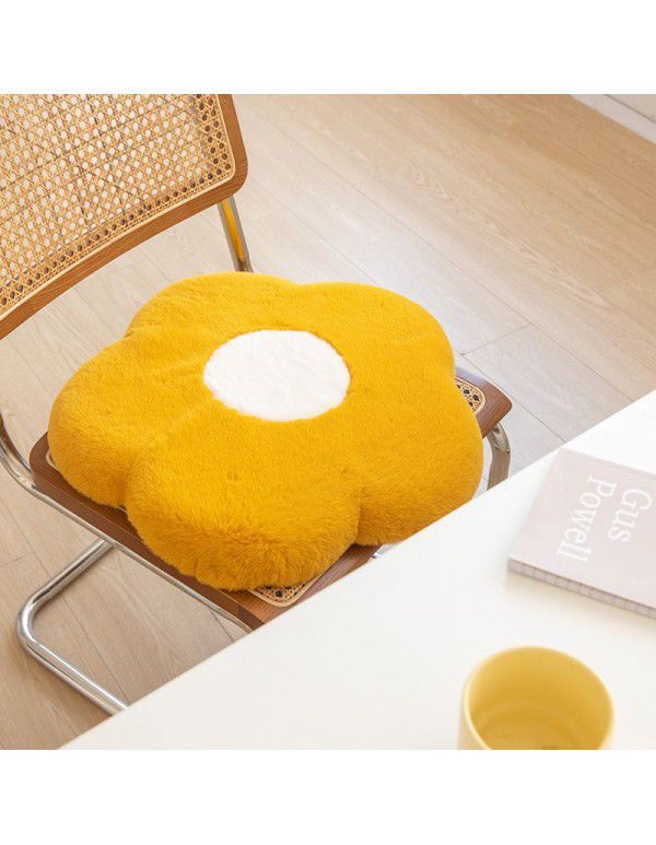 New style slow rebound egg flower egg flower creative cushion imitation rabbit hair plush memory cotton cushion wholesale generation