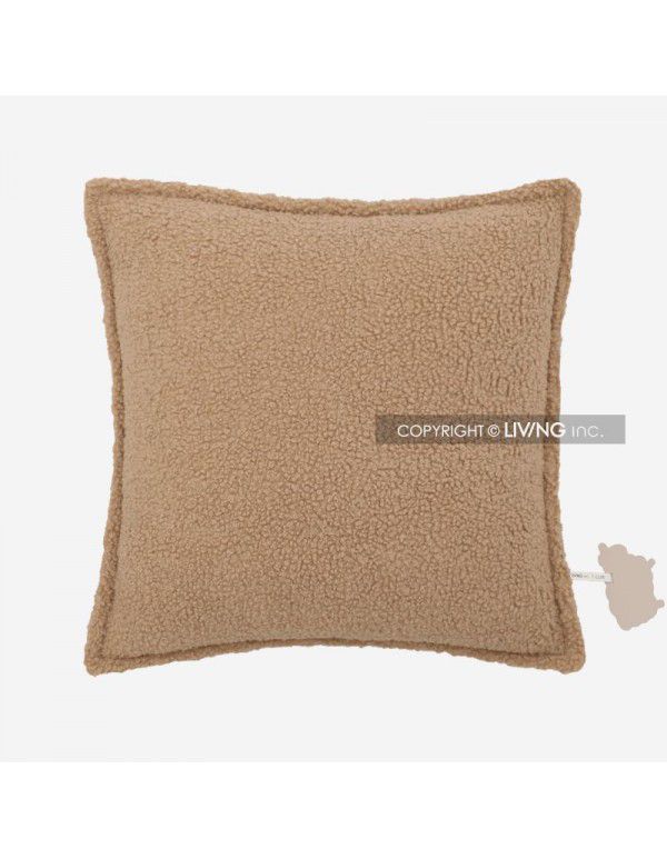Lamb Plush Throw Pillow ins Living Room Autumn and Winter ins Wind Throw Pillow Sofa Living Room Cushion Float Window Headrest Pillow Case