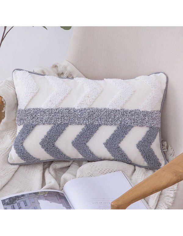 Home stay home decoration Ethnic style cushion headboard ins Moroccan lace tassel tufted pillow pillowcase