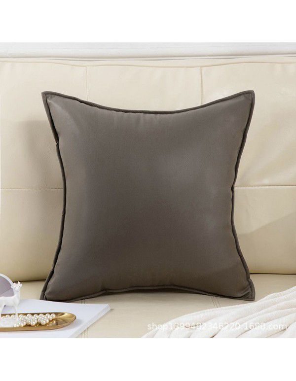 Bedhead cushion American style sofa science and technology cloth pillowcase solid color sofa pillow waist lean luxury orange waist pillow wholesale