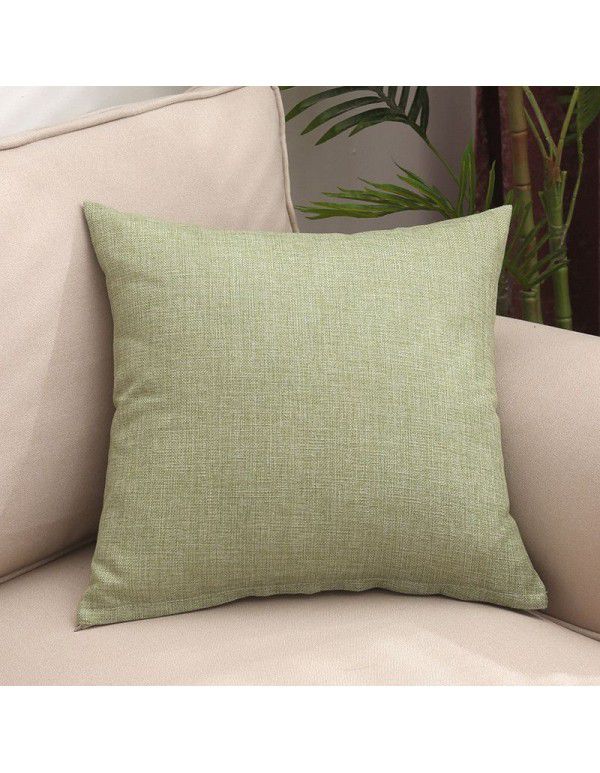 Household solid color comfortable pillow cover removable washable core cushion household bedside sofa back waist car waist pillow wholesale