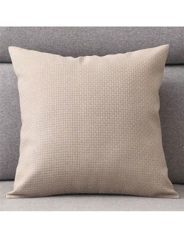 Simple linen pillow sitting room sofa cushion bedside pillow chair back office waist pillow pillow cover