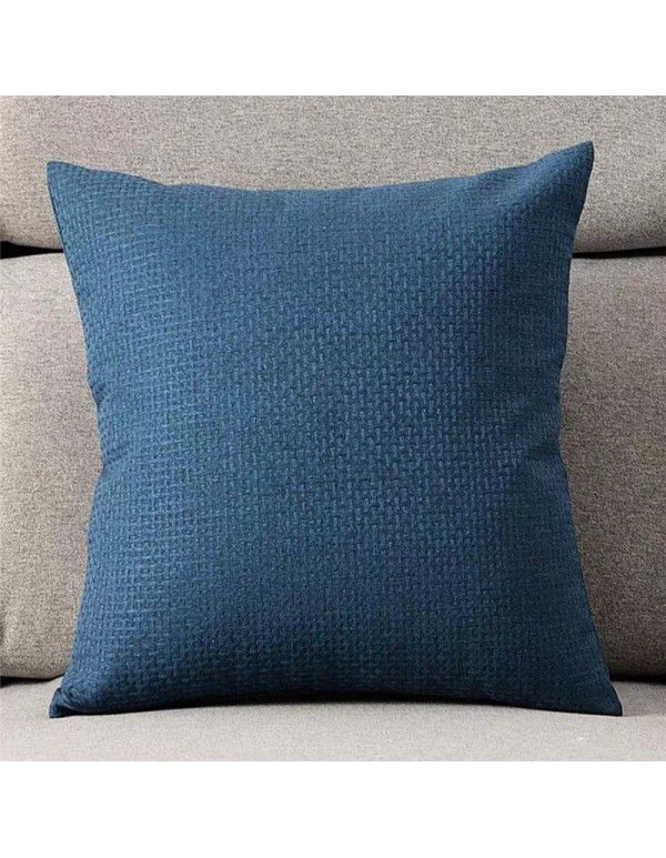 Simple linen pillow sitting room sofa cushion bedside pillow chair back office waist pillow pillow cover