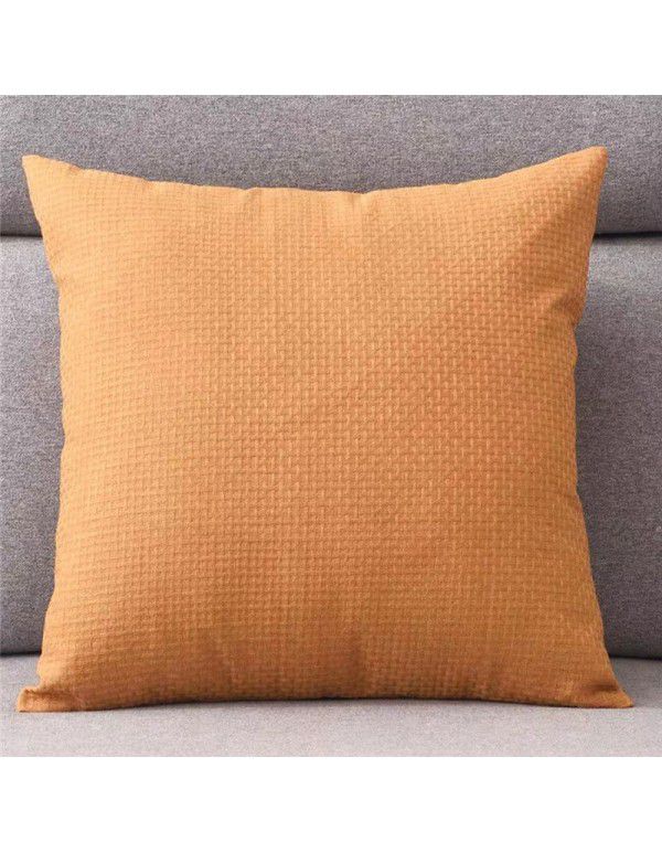Simple linen pillow sitting room sofa cushion bedside pillow chair back office waist pillow pillow cover