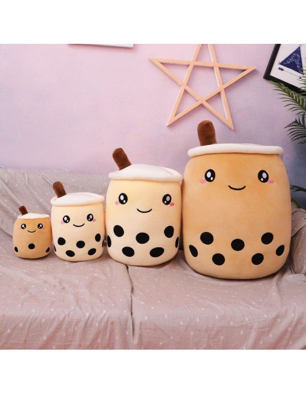 Simulated fruit milk tea cup pillow plush toy large pearl milk tea doll doll gift cross-border trade