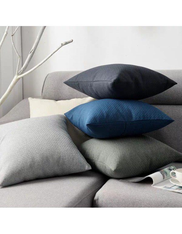 Simple linen pillow sitting room sofa cushion bedside pillow chair back office waist pillow pillow cover