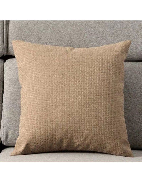 Simple linen pillow sitting room sofa cushion bedside pillow chair back office waist pillow pillow cover