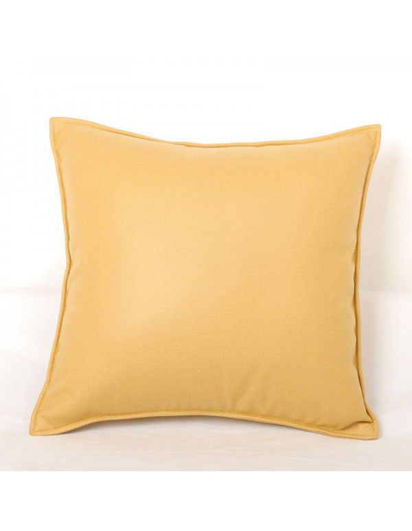 Science and technology cloth light luxury Nordic square living room sofa pillowcase modern simple cushion waist pillow solid color orange big lean