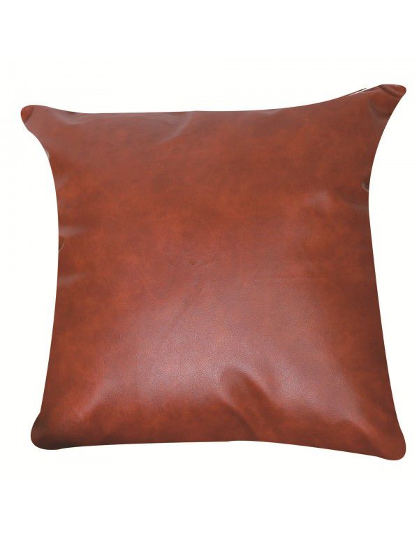 Nordic PU leather patchwork canvas pillow simple backrest home pillow bedside cushion sofa pillow case wholesale