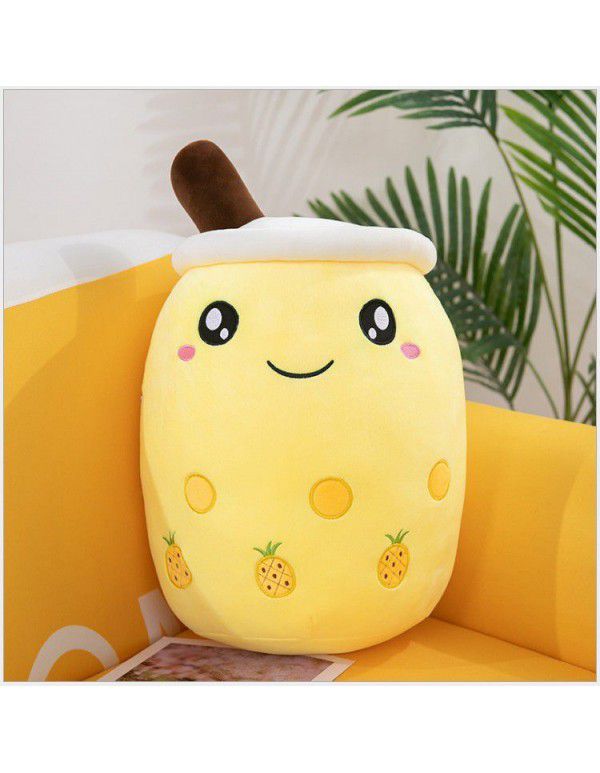 Simulated fruit milk tea cup pillow plush toy large pearl milk tea doll doll gift cross-border trade